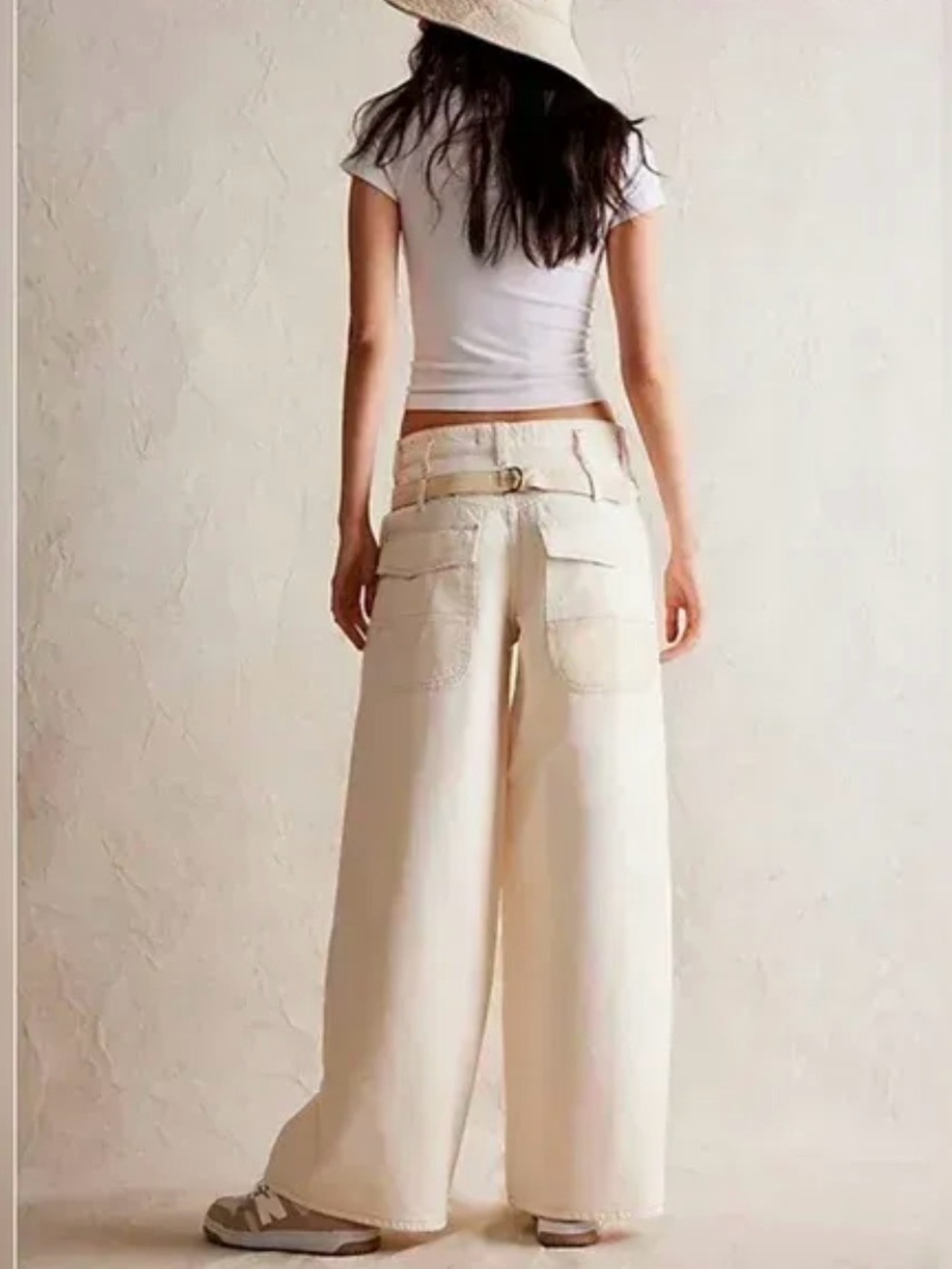 We the Free Waterfall Baggy Wide Leg- Cream/Ivory - Picture 5 of 16